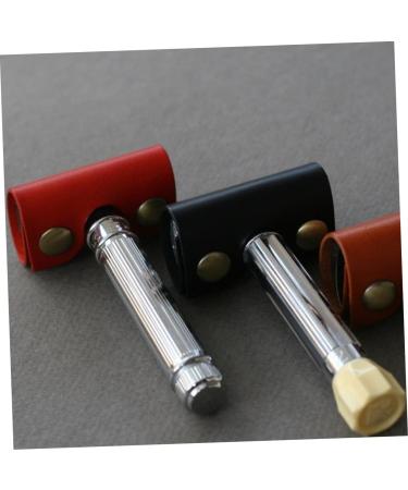 Minkissy Men's Portable Leather-Coated Travel Razor - 2-Pack with Storage Box Stylish and Compact 8.5x4.5cm Shaving Accessories - Buy Online on GoSupps.com