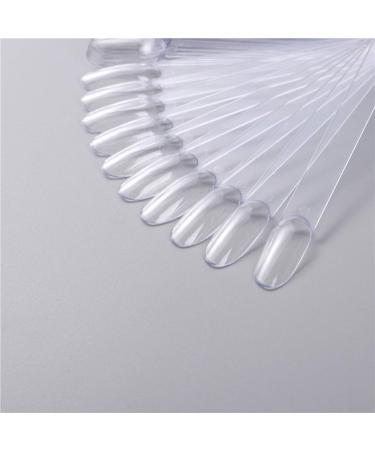 BNG 100-Piece Nail Display Palette - Transparent Nail Tips Sticks with Ring | Salon Exercise Tool & Fan-Shaped Gel Paint Color Card - Buy Online on GoSupps.com