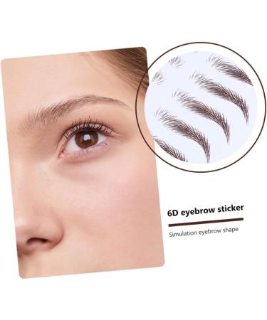 BELLIFFY 4pcs Eyebrow Stickers Hair Like Eyebrows Colored Lashes Fake Water Transfer Paper with Soy Ink 21x15cm Brown - Buy Online on GoSupps.com