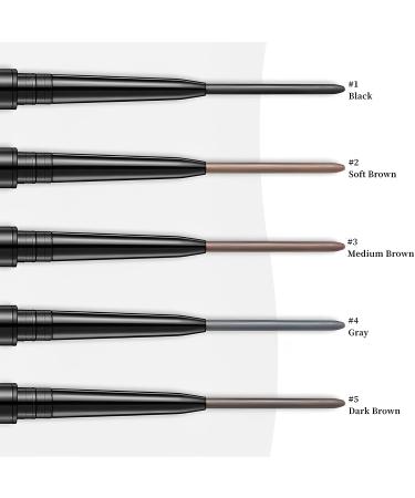 Professional Micro Brow Pencil 2Pcs Set | Longwearing Waterproof Eyebrow Pencil for Women - Gray - Buy Online on GoSupps.com