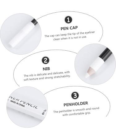 Gogogmee 72 Pcs Eyeliner Pencil White Eye Liner White Liner White Marker Pen Highlighter Brow Pen Wooden Pole - Buy Online on GoSupps.com