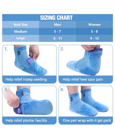 Hilph Cold Therapy Socks - Pain Relief for Neuropathy, Chemotherapy, Plantar Fasciitis - Large Size - Buy Online on GoSupps.com