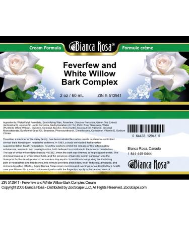 Bianca Rosa Feverfew and White Willow Bark Complex Cream (2 oz ZIN: 512941) - 2 Pack - Buy Online on GoSupps.com
