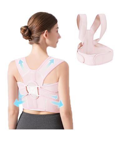 Men's and Women's Posture Correctors Invisible Back Correction Belts Back Support Straighteners to Relieve Waist Neck Shoulder and Back Pain Large Pink
