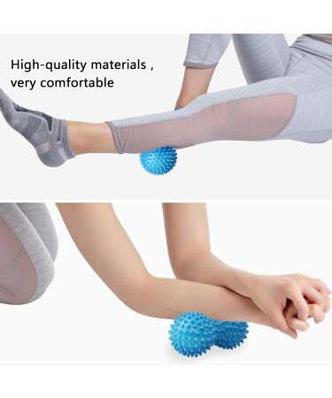 Buy Zhio Massage Ball Set - Blue 9cm Hedgehog Ball & 15 Foot Roller for Stress Relief & Muscle Relaxation - Buy Online on GoSupps.com