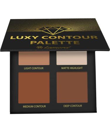 Contouring Makeup Powder Contour Kit - With Mirror for Light to Medium Dark Skin - 4 Highly Pigmented Matte Colors for Contouring - Vegan, Hypoallergenic