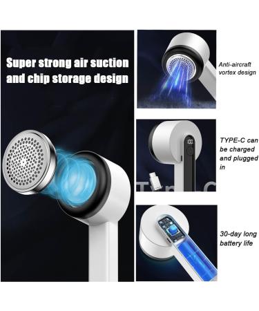Rechargeable Fabric Shaver & Lint Remover - 6-Blade Portable Fuzz Remover for Clothing & Furniture - Purple - Buy Online on GoSupps.com