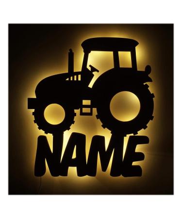 Night light I Tractor lamp personalized with name for boys young men man children gifts