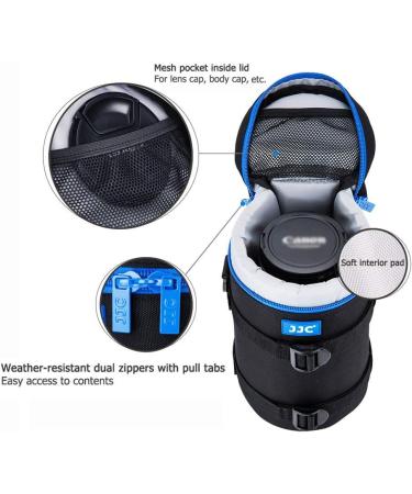 JJC Camera Lens Pouch Case for Canon RF 600mm EF 70-200mm Nikon Nikkor AF-S 70-200mm - Zipper Polyester Protective Bag - 4.3x8.9 Interior Size - Buy Online on GoSupps.com