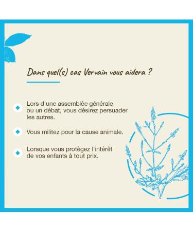 Bach Original Flowers Vervain No 31 for moderation helps to be more temperate in its interactions. Natural floral elixir for emotional well-being. Dropper 20 ml Vegan - Buy Online on GoSupps.com