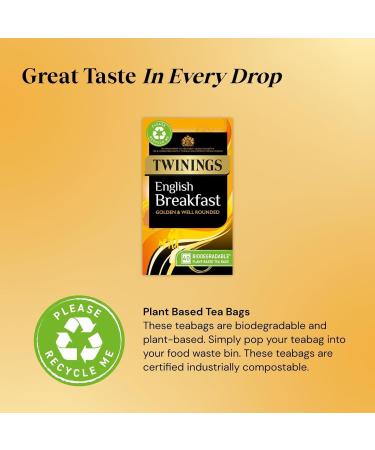 Twinings - English Breakfast - 50 Tea Bags - 125g - Buy Online on GoSupps.com