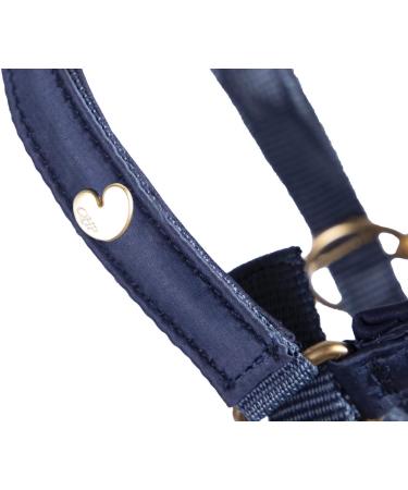 ARBO-INOX Foal Halter - Softly Padded 2-Way Adjustable Decorative Cord - Pony Foal Navy - Buy Online on GoSupps.com