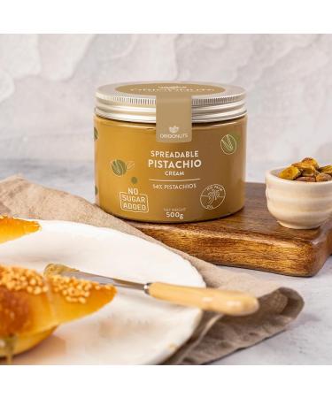 ORIGONUTS Pate de Pistache 54% Pistaches Creme Pistache - Base pour G teau Creme Dessertes Glace Patisserie Chocolat Dubai - Sans Colorants Sans Huile de Palme - 500 g Sans sucre Pistache sans sucre 500 g (Lot de 1) - Buy Online on GoSupps.com