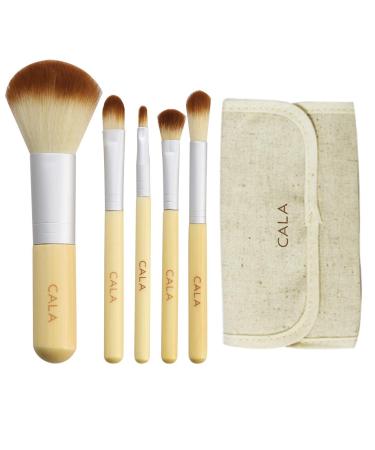 Cala Naturale travel bamboo brush set