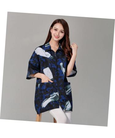 Beatifufu 1pc Work Clothes Hair Beauty Gown Barber Work Smock Hairdresser Uniform Hair Stylist Short Sleeve Smocks Salon Work Smock Hair Stylist Jacket Spa Work Smock Barbers Apron Fabric - Buy Online on GoSupps.com