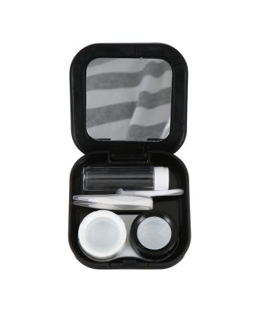 Milist holder fashion planet contact objective Use with mirror portable contact lens box kit with l Sung bottle tweezers container remover combo pattern (square) case as shown