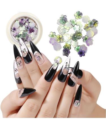 6 Boxes DIY Manicure Wood Pulp Flakes Daisy Flowers Designs Butterfly-shapePattern Holographic Ultrathin Nail Art Sequins Nail Paillettes - Buy Online on GoSupps.com