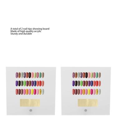 2PC Nail Art Display Board | Premium Acrylic Stand for Artificial Nails | Perfect for Salon & Home Use - Buy Online on GoSupps.com