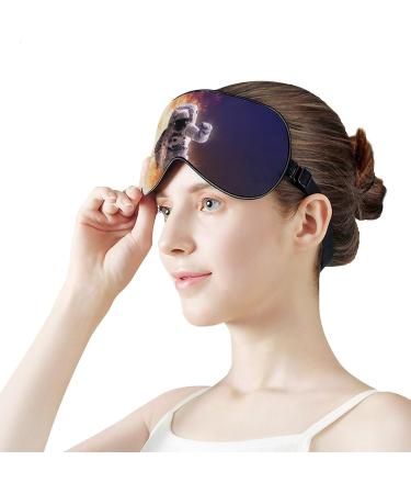 Astronaut Alone in Space Sleep Mask Eye Cover for Sleeping Blindfold with Adjustable Strap Blocks Light Night Travel Nap for Men Women - Buy Online on GoSupps.com