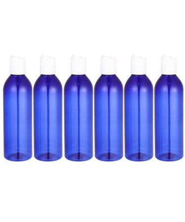 Lurrose 6 pieces of empty soap dispenser plastic cosmetic bottles Refillable empty plastic bottle travel bottles Liquid bottles for cream water liquid soaps 250ml blue