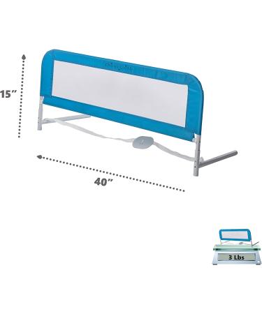 Dream On Me Adjustable Mesh Bed Rail in Blue - Two Height Levels - Breathable & Durable Fabric - Lightweight & Portable - Double Pack - Buy Online on GoSupps.com