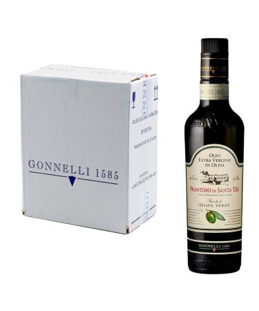 Gonnelli - Frantoio Santa T a Harvested Extra Virgin Olive Oil Green Olives 500 ml x 6