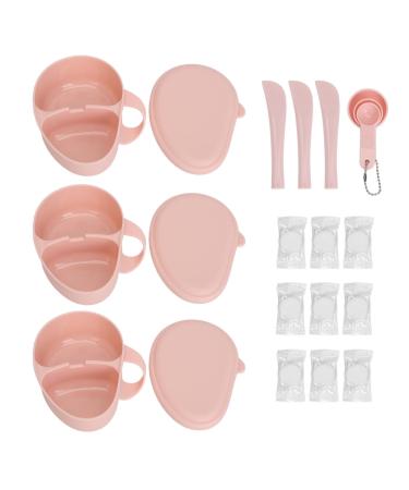 Uxsiya 3 Sets DIY Face Mask Mixing Bowl Set with Brush and Measuring Spoon Home DIY Facial Mask Tools