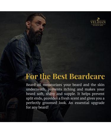  Velihan Beardcare Beard Oil - 30ml - Test Bottle - Beard Care - Short Beard Oil - Long Beard - Beard Fragrance (Unscented (odorless) - Buy Online on GoSupps.com