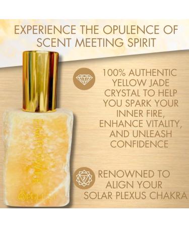 EMPOWER Yellow Jade Crystal Perfume 3.4oz | Solar Plexus Chakra Healing & Ayurvedic Aromatherapy | Long-Lasting Cinnamon Luxury EDP | Spiritual Gift for Men & Women - Buy Online on GoSupps.com