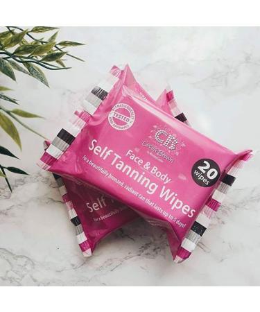 Cocoa Brown Self Tanning Wipes - Natural Looking Sunless Tanner for Face & Body | 20 Long-Lasting Tanning Wipes - International Shipping Available - Buy Online on GoSupps.com