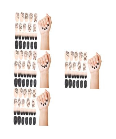 4 Sets Halloween Fake Nails Manicure Patch DIY Manicure Supply Halloween Rhinestone Fake Nails Women Fake Nails Manicures Charm Nail Art Patches Nails for Women Nails Press minkissy