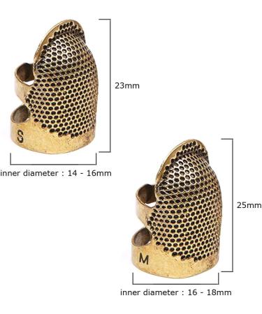 Adjustable Metal Thimble Finger Protector - 4 Pack (2 Sizes) | Sewing Quilting Craft Accessories | DIY Sewing Tools Needlework Essentials - Buy Online on GoSupps.com