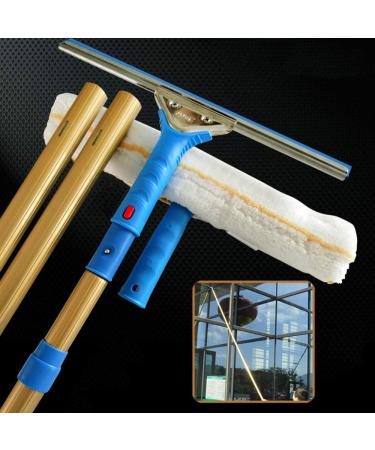 KOHARA Telescoping High Window Cleaner Titanium Alloy Multifunctional Window Cleaning Telescopic Rod Photovoltaic Panel Cleaning Brush Tool 4M