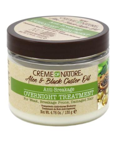 Anti-Breakage Overnight Treatment by Creme of Nature, With Aloe Vera Juice, Jamaican Black Castor Oil, 4.76 Oz