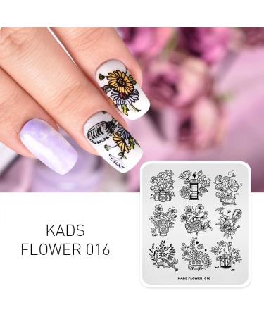 Alexnailart Nail Stamping Plate FL016 - Multi-Pattern Stamping Template for Image Print Nail Art Design - Nail Stamper & Scraper Nails Tool - Buy Online on GoSupps.com
