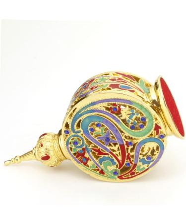Garneck 1pc Perfume Bottle Diffuser Bottle Retro Perfume Refillable Liquid Bottle Sub Bottle Toiletry Antique Essential Oil Bottle Dubai Clear Perfume Empty Glass Arab Travel Golden 12.6x6.7cm - Buy Online on GoSupps.com