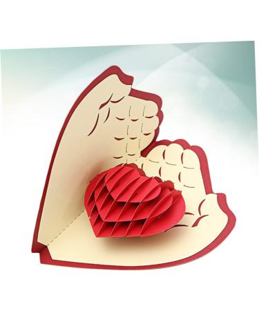 LALAFINA 3d Love Heart Wedding Invitations Paper Valentines Day Greeting Card Women Birthday Party Invitation Creative Gift Card 3d Blessing Card 15c Red Manual Memory Card - Buy Online on GoSupps.com