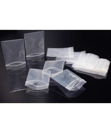 Small Plastic Bags Mini Tiny Bags Thick Clear 8mil(two sides) 2" 2.4" 150PCS Jewelry Bags Pill Pouch Food Storage Bags Earring Bags Plastic Packaging Bags Grocery Bags
