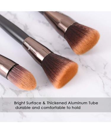 Premium 10PC Makeup Brush Set Professional Cosmetic Tools with Travel Bag for Women & Girls - Buy Online on GoSupps.com