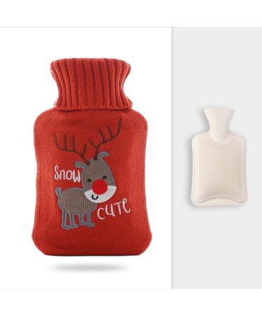 Dlandz Small Hot Water Bottle 750ml - Soft Knitted Cover Ideal for Hand Feet & Belly Warmer - International Shipping Available - Buy Online on GoSupps.com