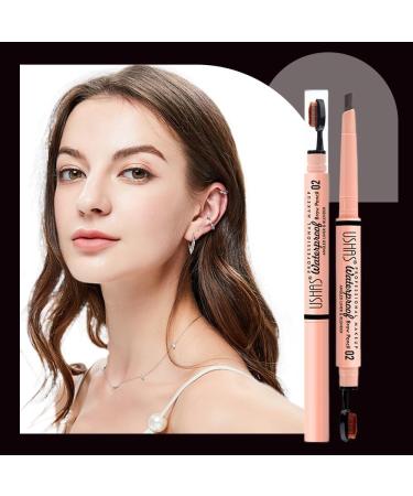 Double Ended Eyebrow Pencil With Replacement Tip Eyebrow Definer Pencil Micro Percision Tip Natural Looking Waterproof No Need To Sharpen And Not Easy To Fade Eyebrow Pencil (01 Black) - Buy Online on GoSupps.com
