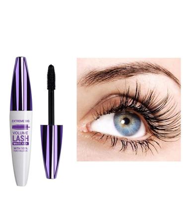 2023 New 5D Silk Fiber Waterproof Mascara | Smudge Proof & Long Lasting | Double Brush | Strong Black | Curling & Thickening Mascara 6ml - Buy Online on GoSupps.com