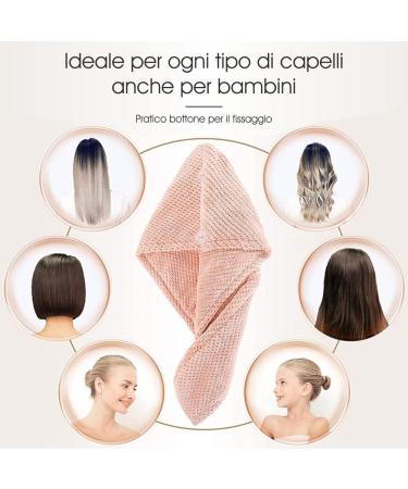 Super Absorbent Microfiber Fleece Turban Hair Towel - Quick Drying Hood for Curly & Smooth Hair - Buy Online on GoSupps.com