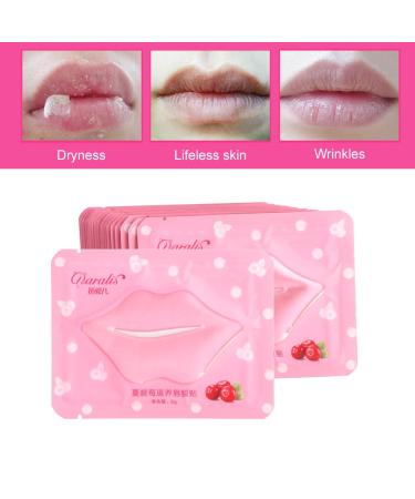 20pcs Cranberry Crystal Lip Mask - Natural Collagen Peeling & Moisturizing Lip Care for Beauty - Buy Online on GoSupps.com