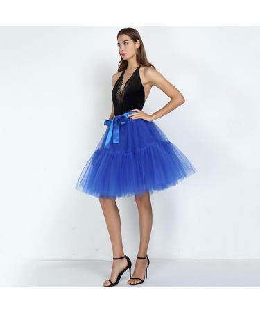 Hehiy Ladies Carnival Costume Tulle Skirt | Women & Girls Ballet Dance Tutu | Puff Tulle Petticoat in White Yellow & Blue - Buy Online on GoSupps.com