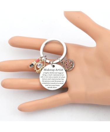 UJIMS Makeup Artist Keychain | Perfect Gift for Estheticians Beauticians & Makeup Lovers | Beauty Salon Jewelry for Women & Girls - Buy Online on GoSupps.com