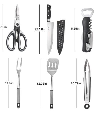 Camping Cookware Storage Bag - Portable Camping Utensils Set Bag for Knife, Fork, Spoon, Chopping Board - Chef's Knife Kitchenware Storage - Black - Buy Online on GoSupps.com