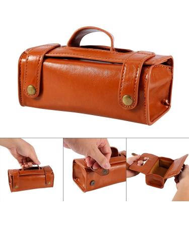 Hapivida Leather Shaving Bag | Vintage Mens & Unisex Toiletry Kit | Portable Travel Cosmetic Bag for Razor & Brush - Buy Online on GoSupps.com
