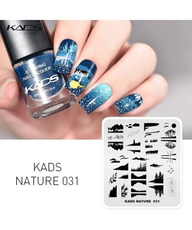 KADS Nail Stamping Plate Coconut Tree Nature Design (NA031) for DIY Nail Art - Buy Online on GoSupps.com