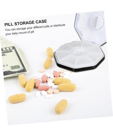 Premium Aluminum Alloy Medicine Box & Tablet Cutter - 8.7x8.7cm Black - Efficient Healthcare Storage & Pulverizer - Buy Online on GoSupps.com